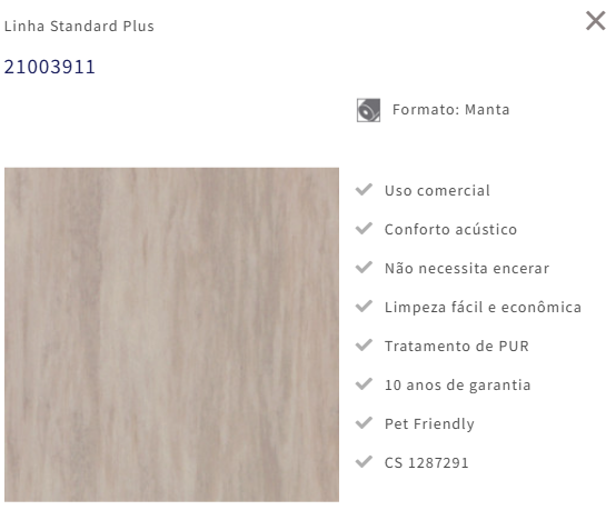 Miniatura: Tarkett Standard Plus Vinilico em Manta