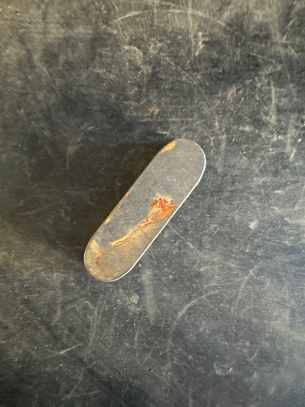 Skateboard deck Borger #S12304 with orange graphic