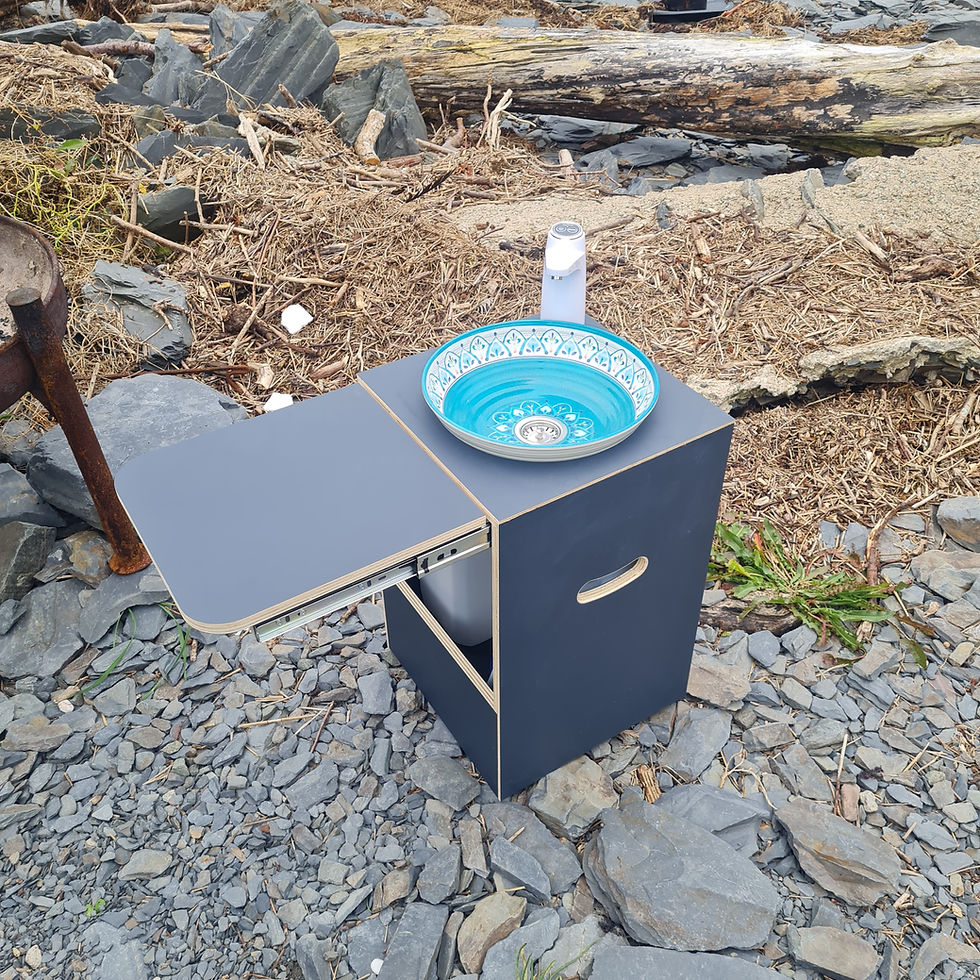Miniatyrbild: Portable Mini Sink Unit - No Plumbing Camping /Micro Camper / Boot Kitchen 