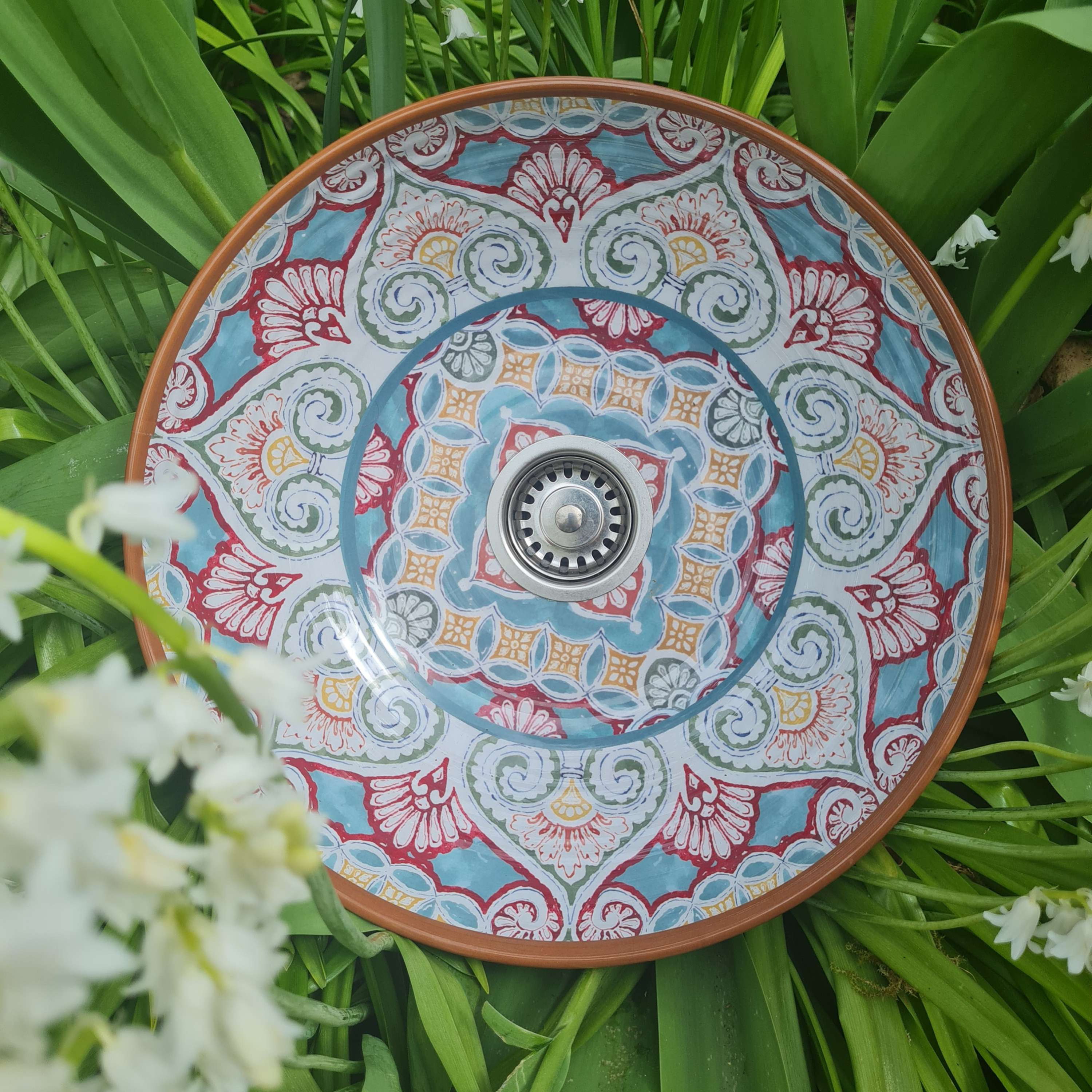 Rustic Patterned Sink for Campervan