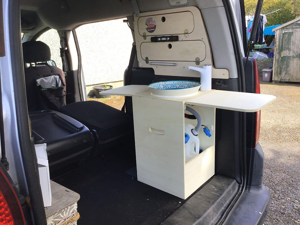 sink solution for mini campers mini portable kitchen pod
