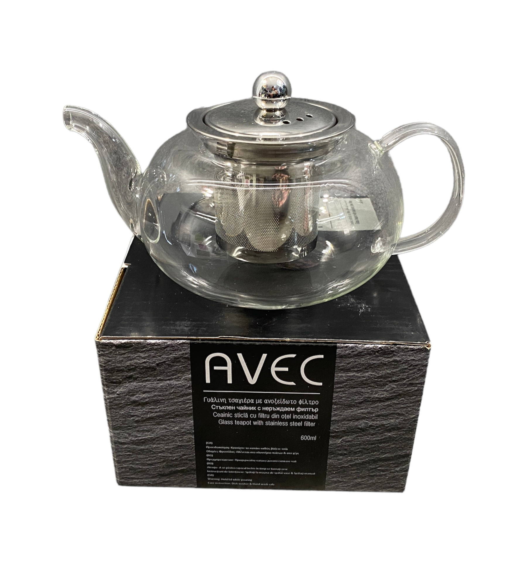 Чайник стъклен AVEC 600мл