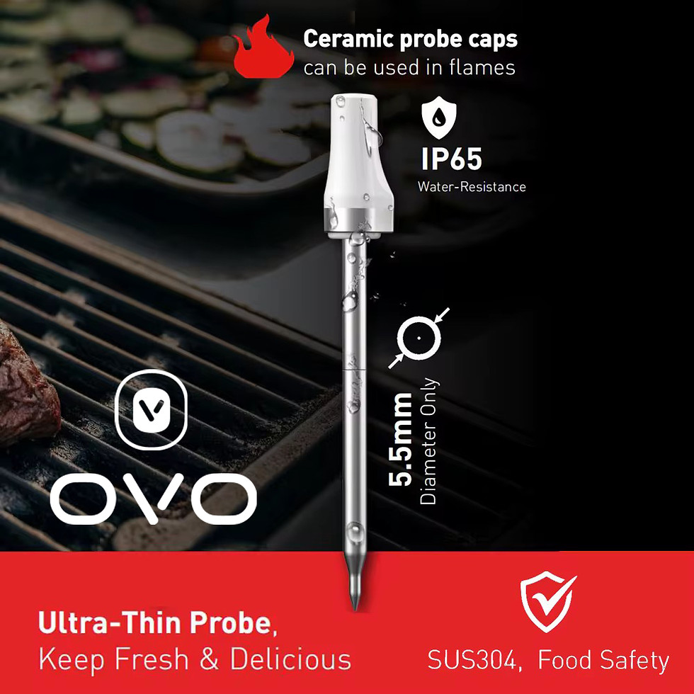 Miniatura: Termómetro inalámbrico OVO con sonda cerámica para kamado