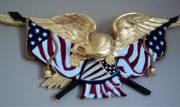 Bellamy eagle, hand carved and signed by William Francis Brown