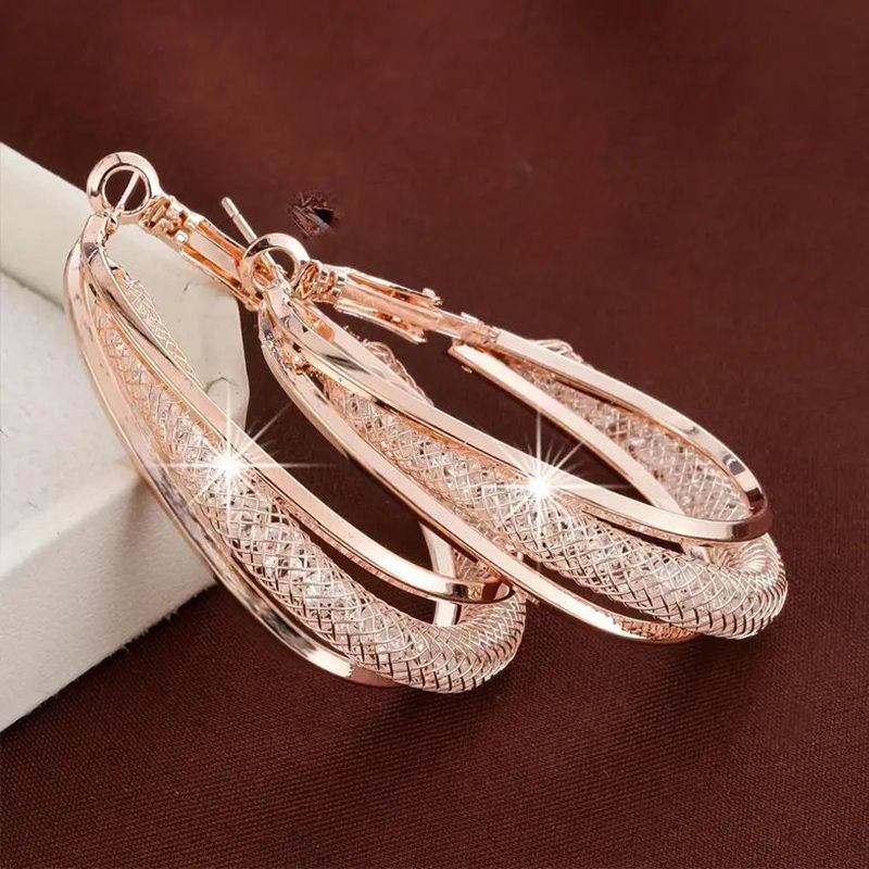 Thumbnail: Twisted Crystal Hoop Earrings