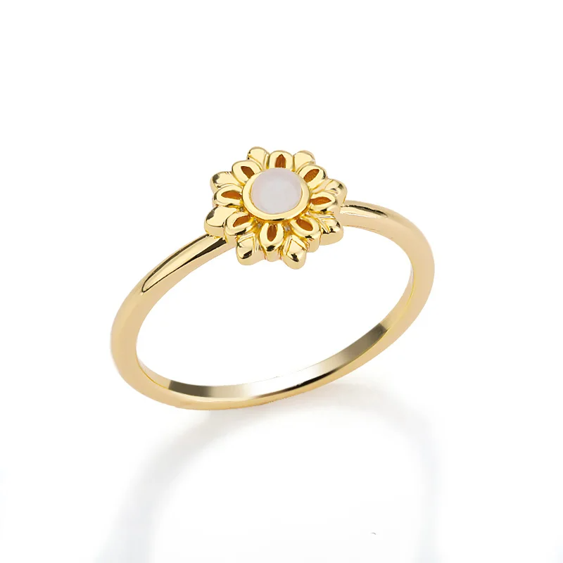 Thumbnail: Golden Lotus Opal Ring