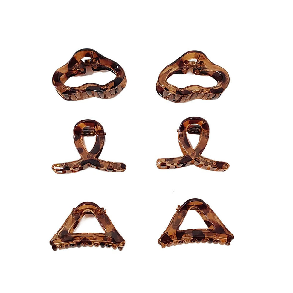 Thumbnail: Leopard Luxe Hair Claw Clips – 4 Piece Set