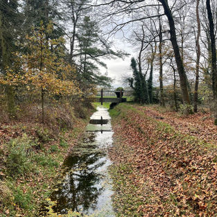 Waterloop binnen het landschap van Huize Witven