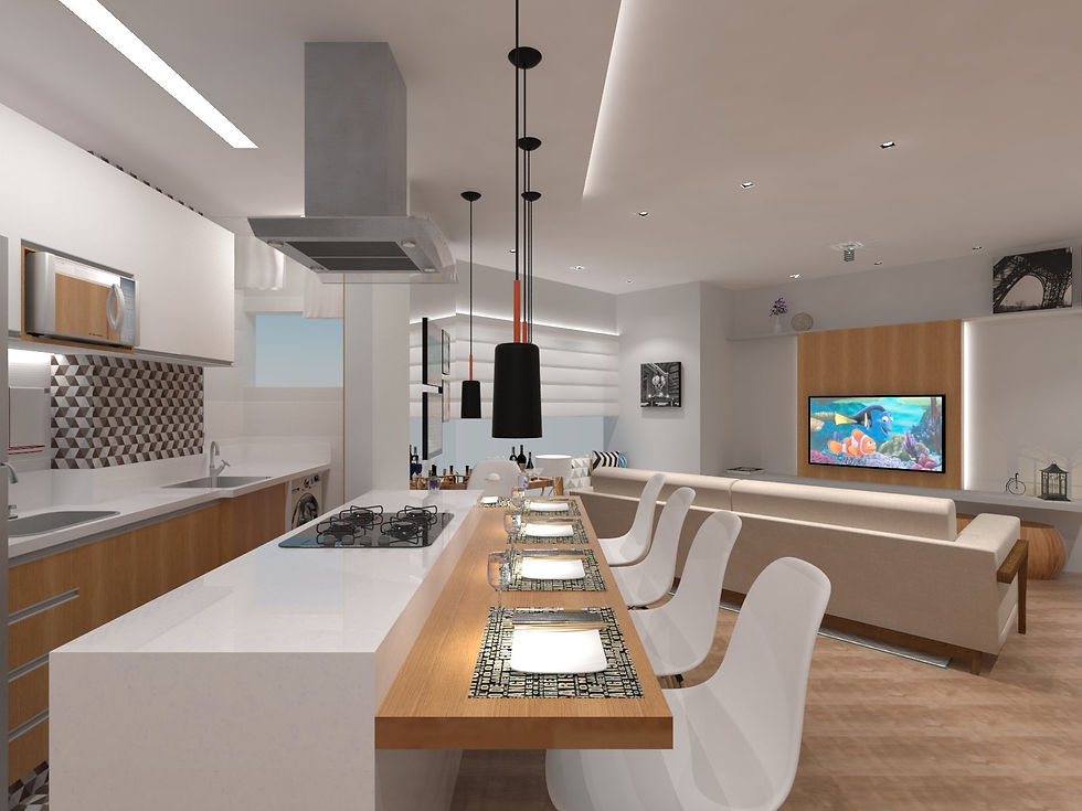 COZINHA E LIVING DECORADOS