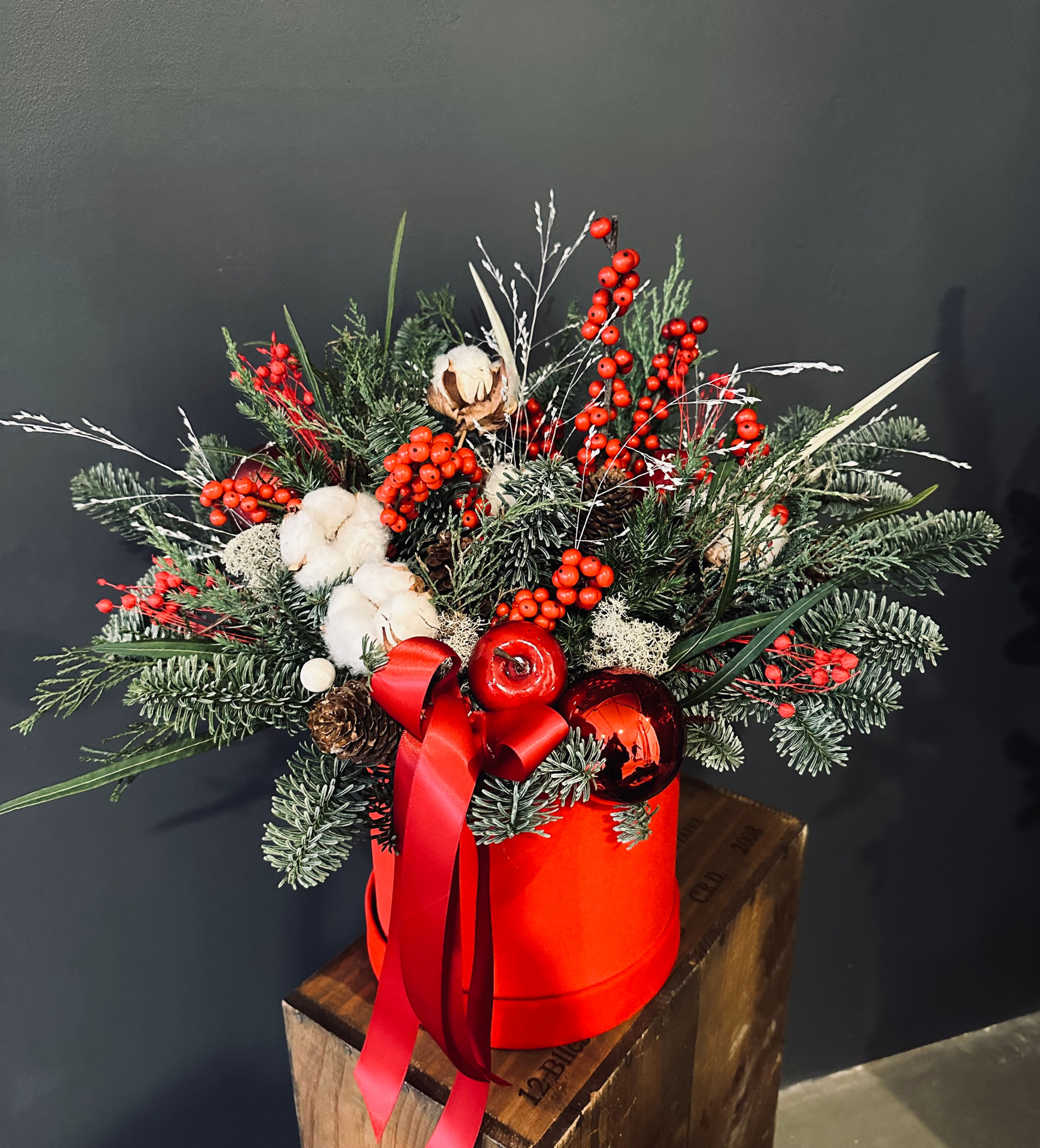 Ziemassvētku kompozīcija box