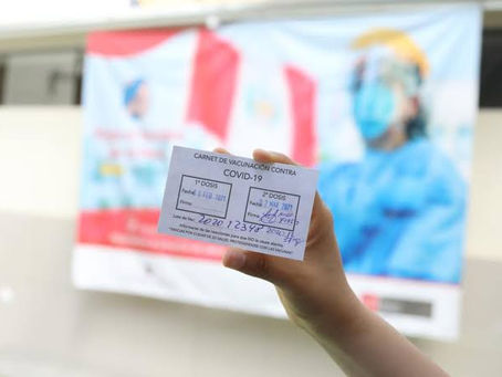 Carné de vacunación completa será una exigencia a partir del 10 de diciembre