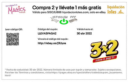 Cupon LLevate 3 y paga solo 2 en cajas sorpresa de 20 euros liquidacionlotes web ebay jpg