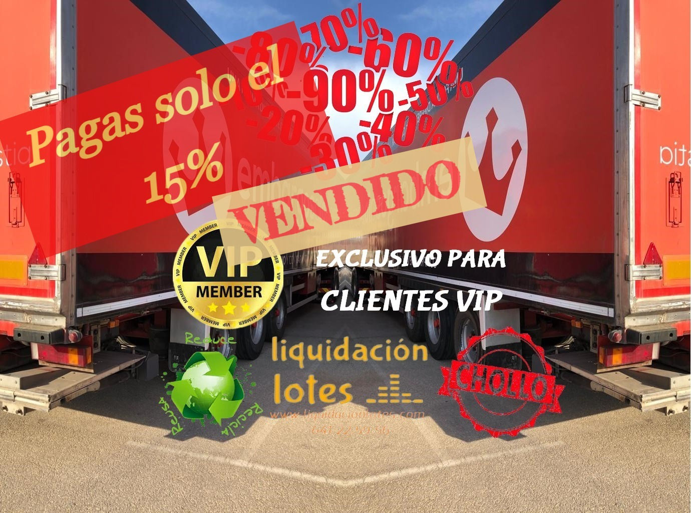 Lote devoluciones de Embargos a lo Bestia 32 PALETS de devoluciones