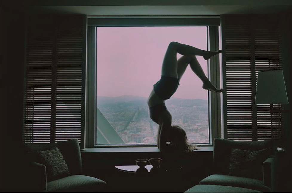 Woman doing yoga pose