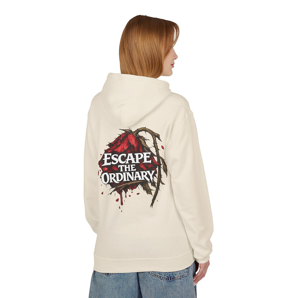 Thumbnail: 'Escape The Ordinary' Wilted Rose Hoodie