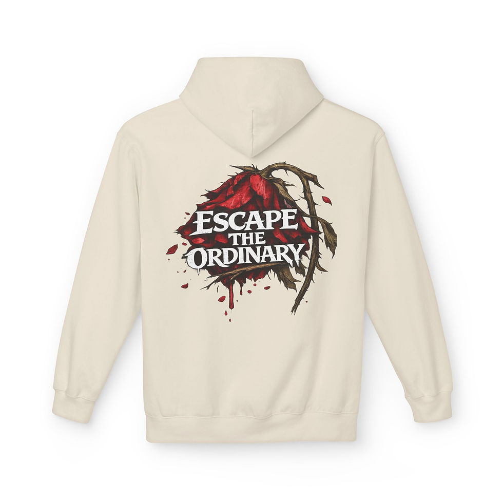 Thumbnail: 'Escape The Ordinary' Wilted Rose Hoodie