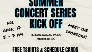 Poster announcing concert series kick off event 