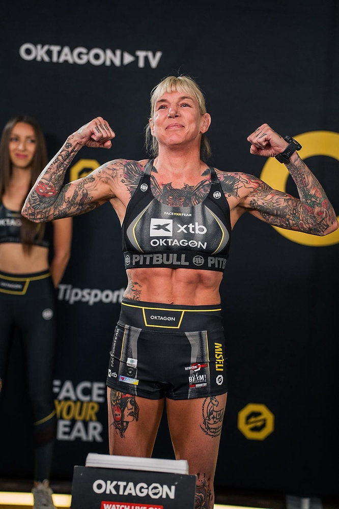 Danielle Misteli at her most recent OKTAGON fight in Hanover, Germany.