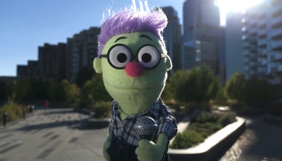 human man boy fleece custom puppet by puppet fabricator builder maker Puppet Stuff Canada located in Calgary edmonton Alberta canada