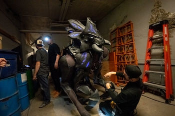 alien creature special effects puppet