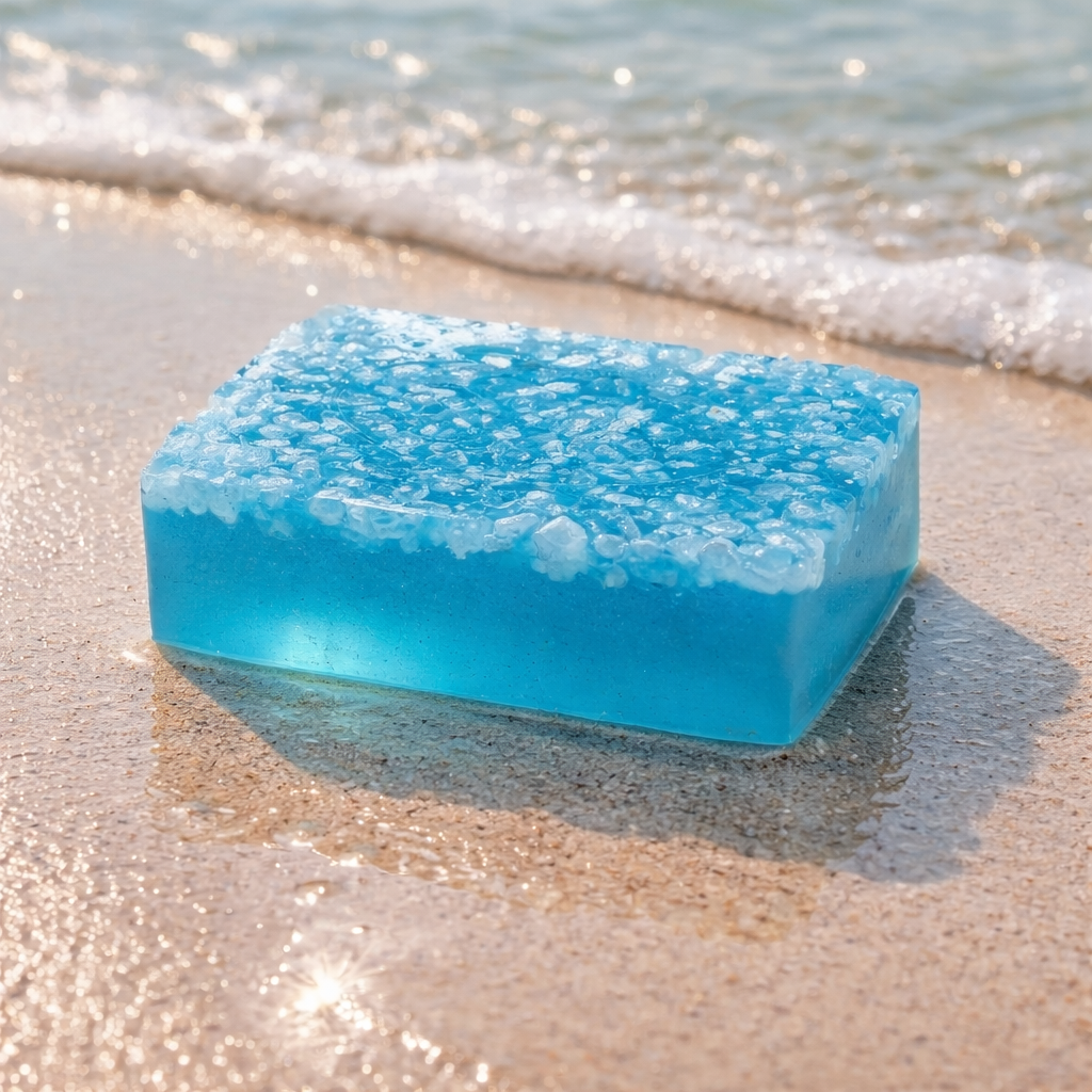 Sabonete Sal Grosso com Anil