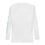 Thumbnail: White Men's Long Sleeve Rash Guard - Turquoise Logo