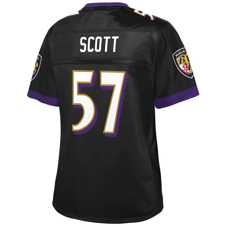 B.Ravens #57 Bart Scott Pro Line Black Retired Player Jersey Stitched American F