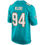 Thumbnail: M.Dolphins #94 Christian Wilkins Aqua Game Jersey Stitched American Football Jer