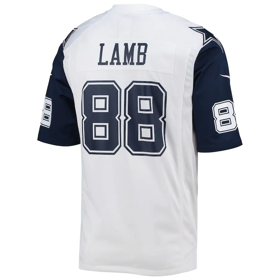 D.Cowboys #88 CeeDee Lamb White Alternate Game Jersey Stitched American Football