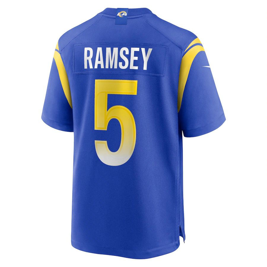 LA.Rams #5 Jalen Ramsey Royal Player Game Jersey Stitched American Football Jers