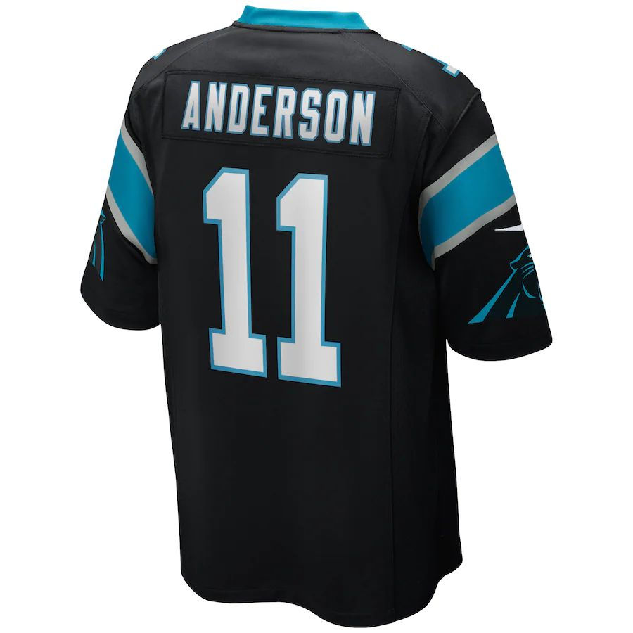 C.Panthers #11 Robbie Anderson Black Game Player Jersey Stitched American Footba