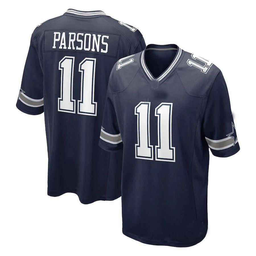 D.Cowboys #11 Micah Parsons Navy 2021 Draft First Round Pick Game Jersey Stitche
