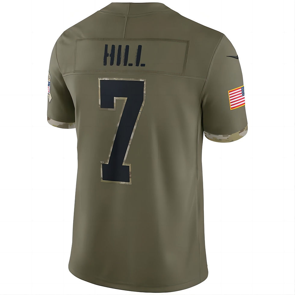 NO.Saints #7 Taysom Hill Olive 2022 Salute To Service Limited Jersey Stitched Am