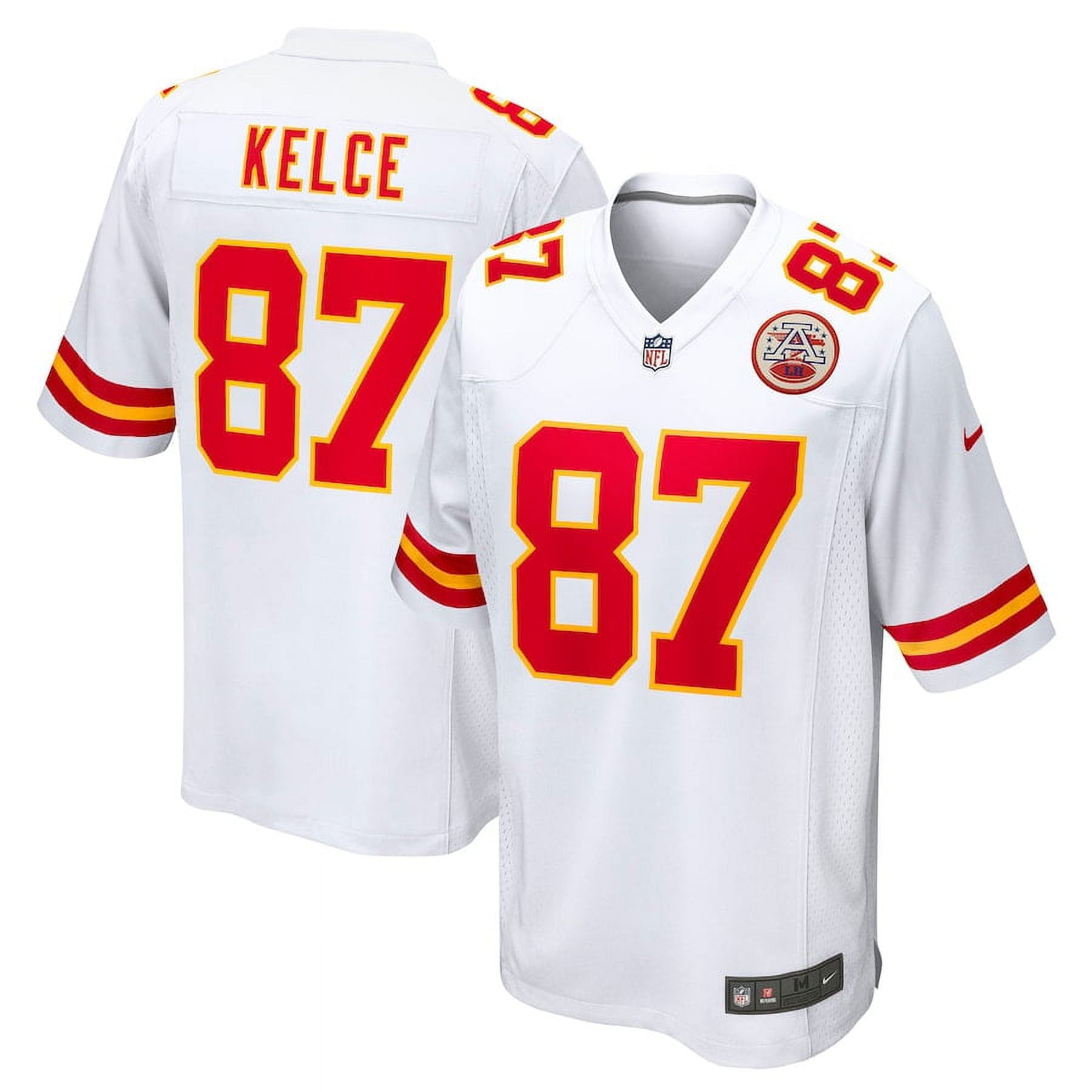 Men's Kansas_City_Chiefs Travis Kelce White Player Game Jersey