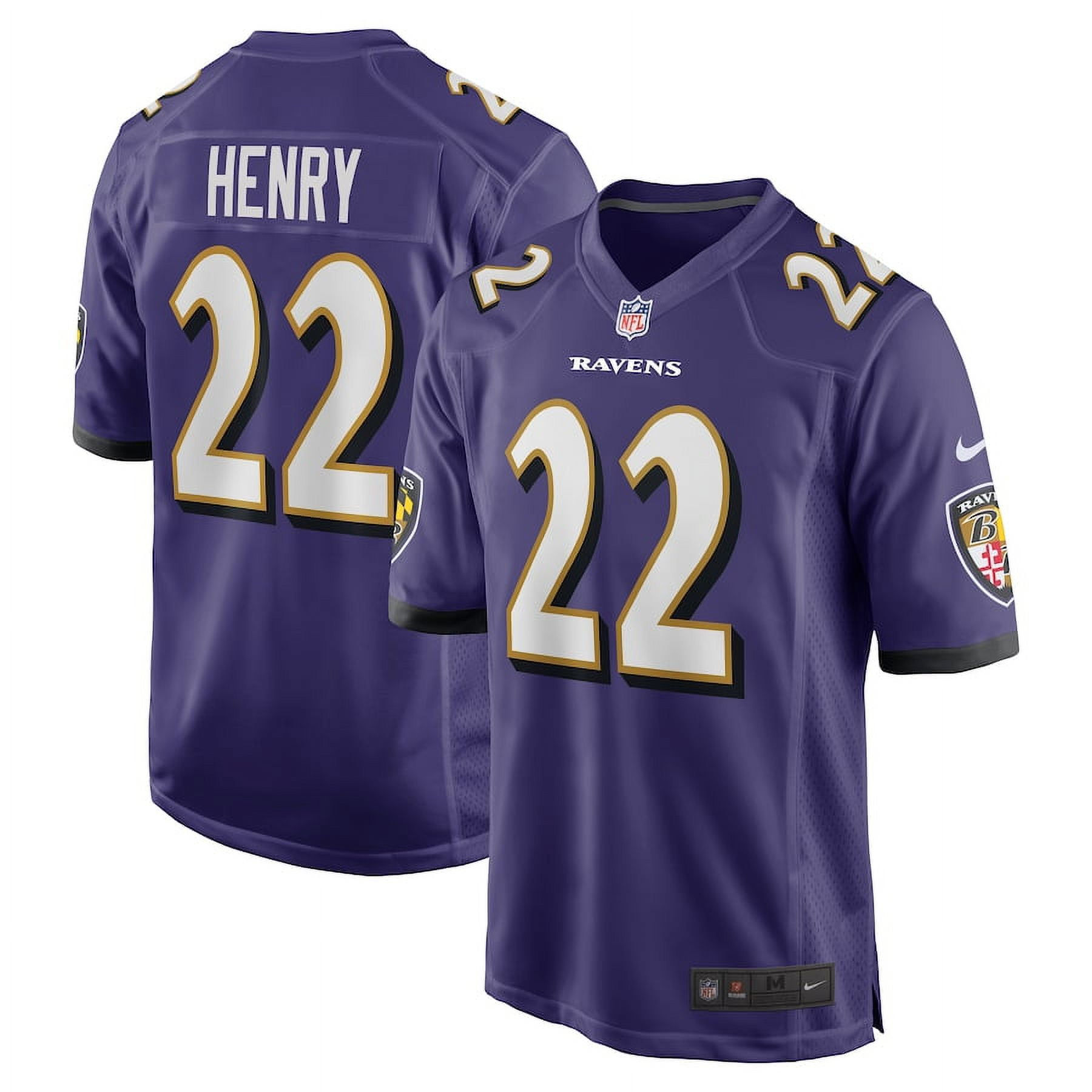 Men's Baltimore_Ravens Derrick Henry Purple Game Player Jersey