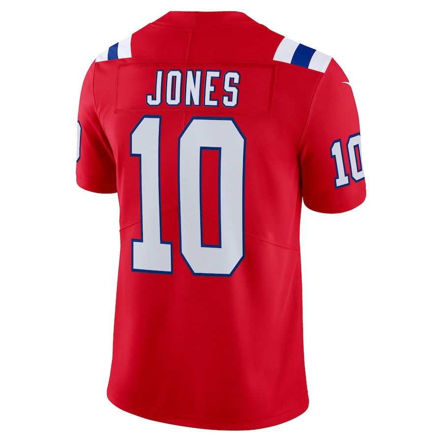 NE.Patriots #10 Mac Jones Red Vapor Limited Jersey Stitched American Football Je
