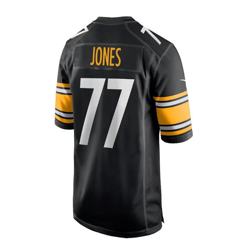 P.Steelers #77 Broderick Jones 2023 Draft First Round Pick Game Jersey - Black S