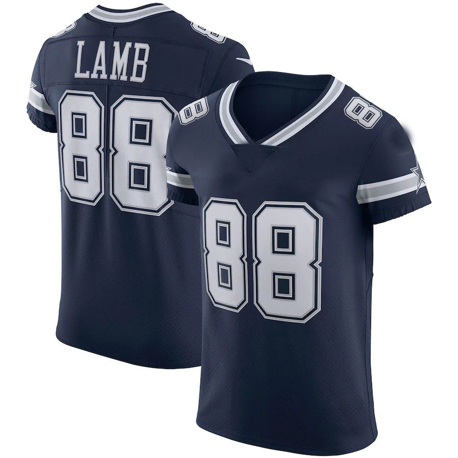 D.Cowboys #88 CeeDee Lamb Navy Vapor Elite Jersey Stitched American Football Jer