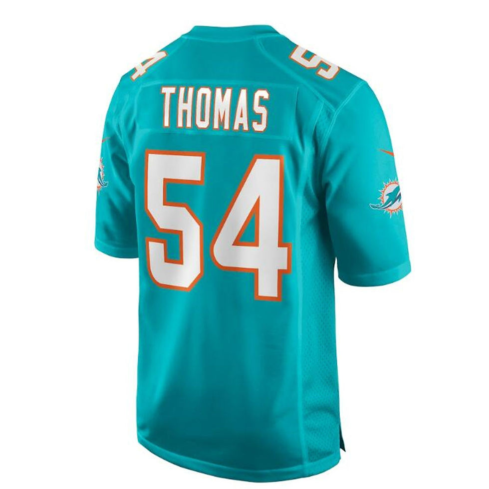 M.Dolphins #54 Zach Thomas Aqua Game Retired Player Jersey Stitched American Foo