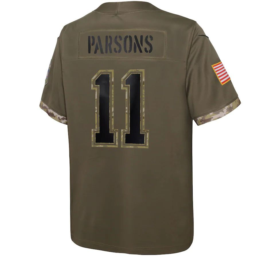 D.Cowboys #11 Micah Parsons Olive 2022 Salute To Service Player Limited Jersey S