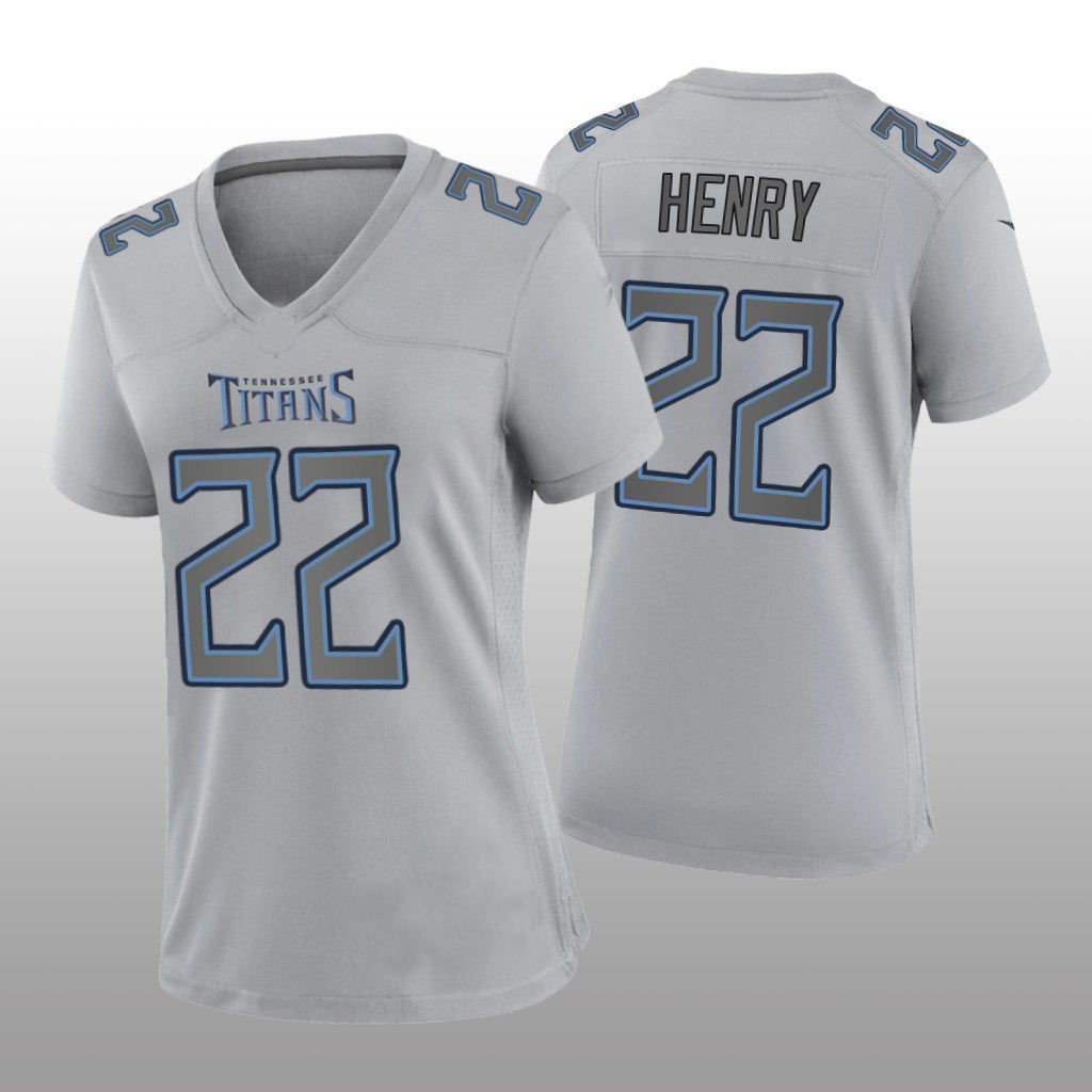 T.Titans #22 Derrick Henry Gray Atmosphere Game Women's Jersey Stitched American