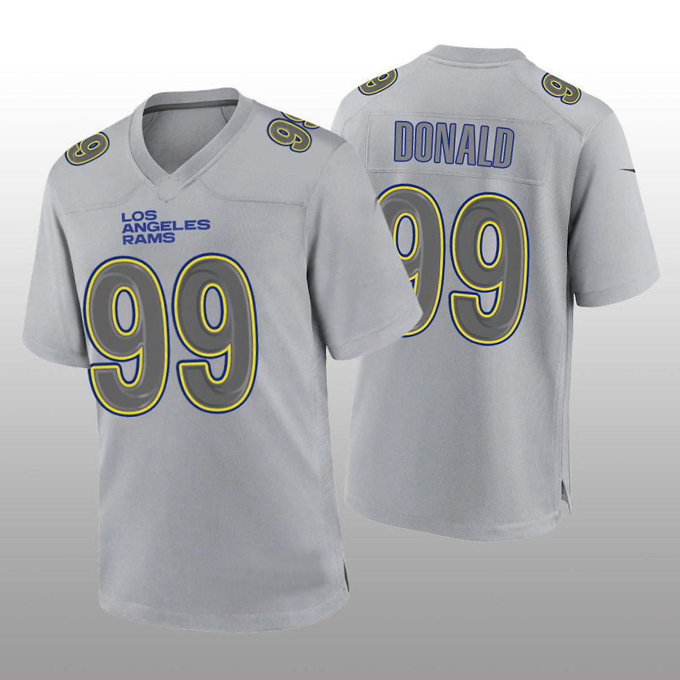 LA.Rams #99 Aaron Donald Gray Atmosphere Game Jersey Stitched American Football