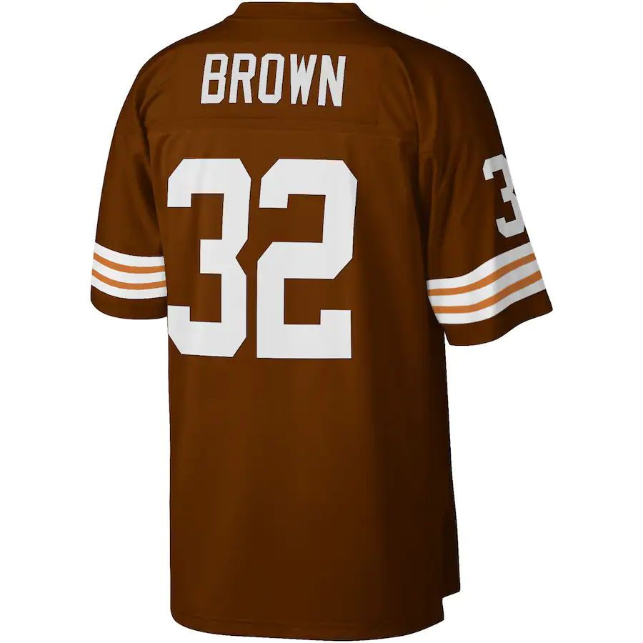 C.Browns #32 Jim Brown Mitchell & Ness Brown Legacy Replica Jersey Stitched Amer