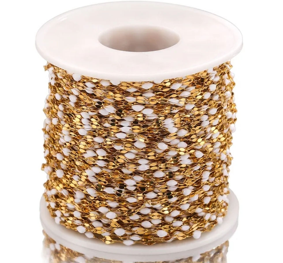 14k Gold Filled Enamel Coffee Bean 2 meters