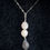 Thumbnail: Tahitian Black Pearl and Freshwater Pearl .925 Sterling Silver drop pendant necklace 