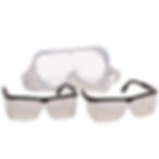 Safety Glasses: Clear protective eyewear, two pairs and goggles