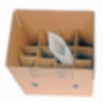Thumbnail: Cardboard box with dividers and protective packaging