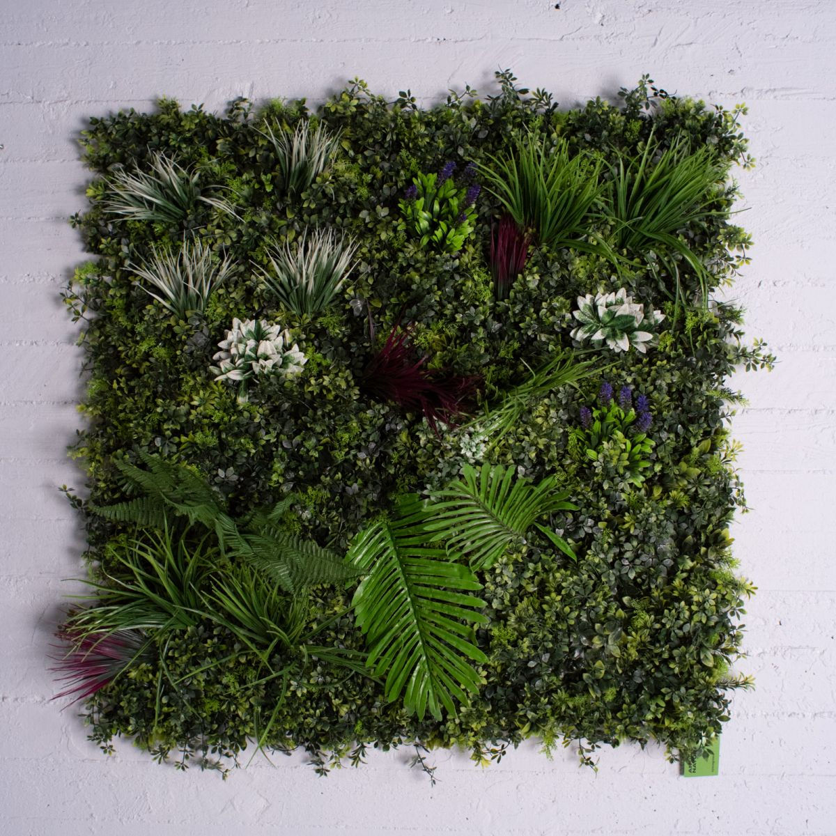 ARTIFICIAL PANEL CHAMAEDOREA WITH STIPA 100X100CM