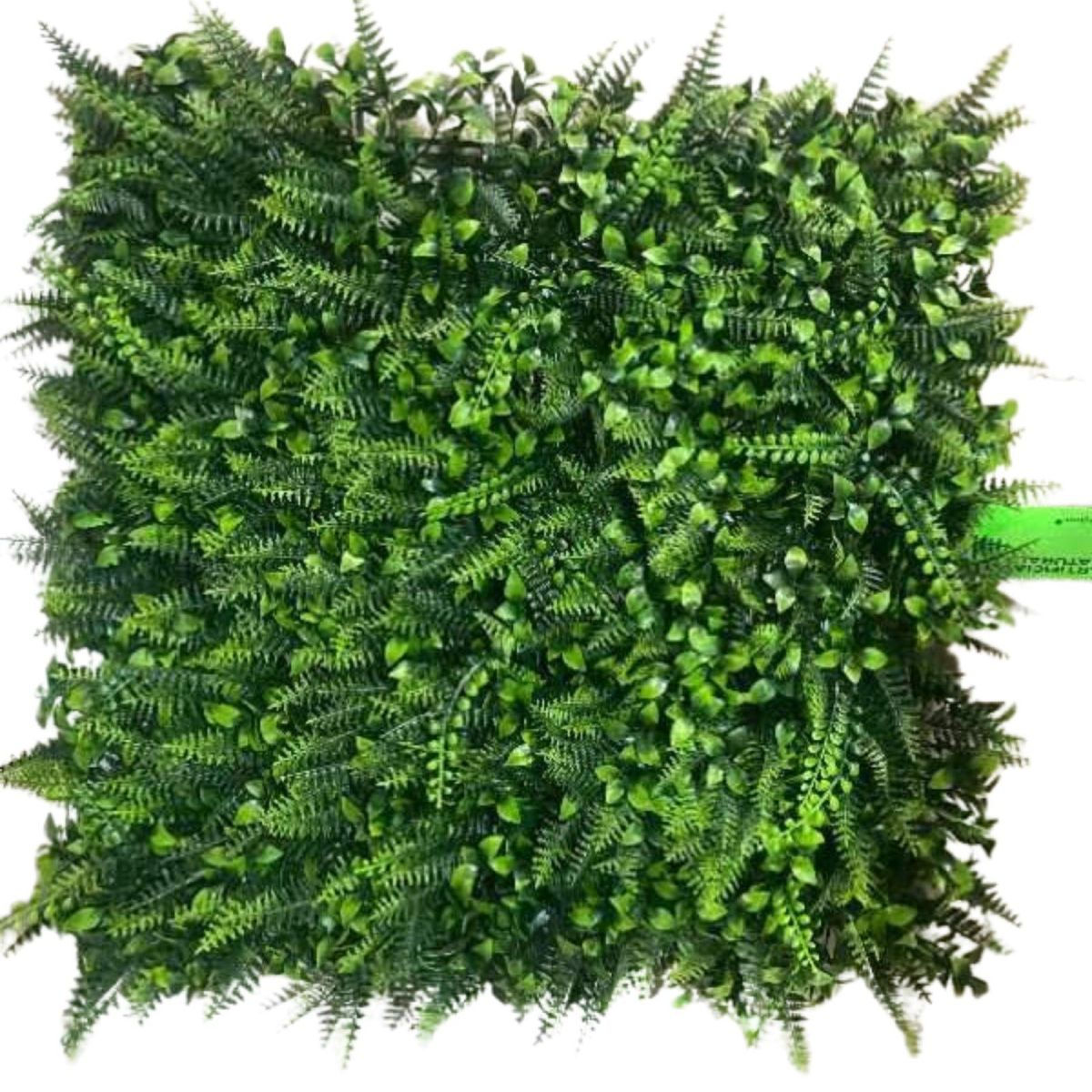 ARTIFICIAL WALL PANEL FERN WITH FICUS GREEN 50X50 CM