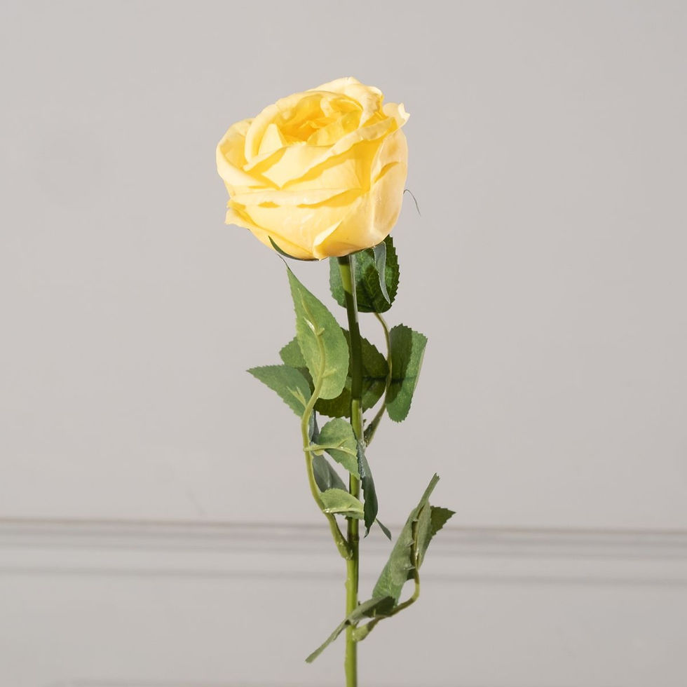 Thumbnail: ARTIFICIAL SPRAY ROSE "GARDEN" YELLOW 57 CM
